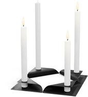 Höfats Square Candle Black, 4 ks - Svícen