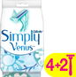 GILLETTE Simply Venus Two Blades 4 + 2pcs - Razors for Women