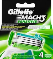 GILLETTE Mach3 Sensitive - 4 pieces of spare heads - Men's Shaver Replacement Heads
