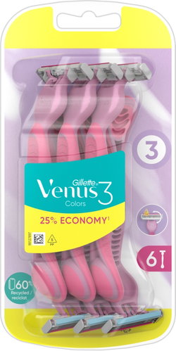 GILLETTE Venus 3 Pink (6 db) - Eldobható borotva - Fő fotó