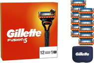 GILLETTE Fusion5 12 pcs + protective cover - Replacement Blade Refill