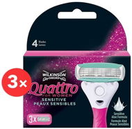 WILKINSON Quattro for Women 3 × 3 pcs - Women's Replacement Shaving Heads