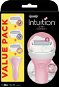 Women's Razor WILKINSON Intuition shaver + 3 different types of replacement heads - Dámský holicí strojek