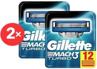 GILLETTE Mach3 Turbo 2 x 12 pcs - Men's Shaver Replacement Heads