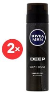 NIVEA MEN Deep Clean Shave 2× 200 ml - Gél na holenie