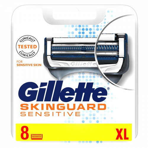 GILLETTE Skinguard Sensitive 8 pcs - Replacement Blade Refill - Main image