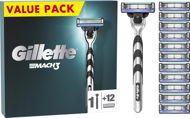 Razor GILLETTE Mach3 + Replacement Heads, 12pcs - Holicí strojek