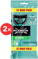 WILKINSON Xtreme3 Sensitive Pure 2× 12 ks - Jednorazové holiace strojčeky