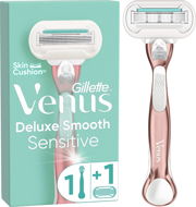 Dámsky holiaci strojček GILLETTE Venus Deluxe Smooth Sensitive Rose Gold + hlavice 1 ks - Dámský holicí strojek