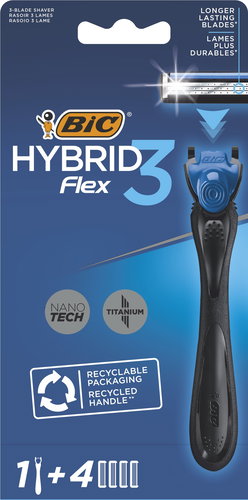 BIC Flex3 Hybrid + heads 4 pcs - Razor - Main image