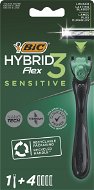 BIC Flex3 Hybrid Sensitive + hlavice 4 ks - Holiaci strojček