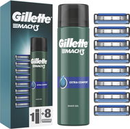 GILLETTE Mach3 8 db + 200 ml-es borotvagél - Férfi borotvabetét