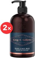 KING C. GILLETTE Beard Wash 2 × 350 ml - Arctisztító gél