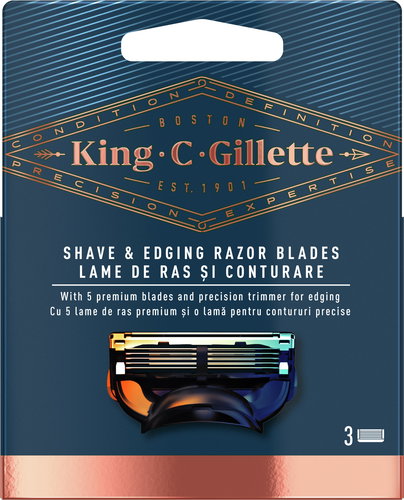 KING C. GILLETTE Shave & Edging 3 db - Borotvabetét - Fő fotó