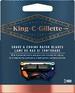 KING C. GILLETTE Shave&Edging 3-Pack - Men's Shaver Replacement Heads