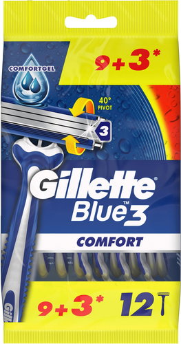 GILLETTE Blue3 Sensitive 12 db - Eldobható borotva - Fő fotó