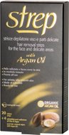 STREP Arganový olej Voskové prúžky na tvár a oblasť bikín 20 ks - Depilačné pásiky