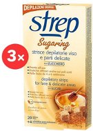 STREP Sugaring Wax Strips for Face and Bikini Area 3 × 20 pcs - Depilatory Strips