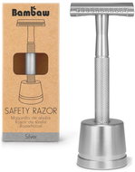 BAMBAW Metallic Shaver with Stand, Silver - Razor