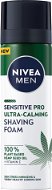 NIVEA MEN Sensitive Hemp Shaving Foam 200 ml - Pena na holenie