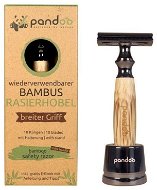 PANDOO Bambusový holiaci strojček široká rukoväť + žiletky 10 ks - Holiaci strojček