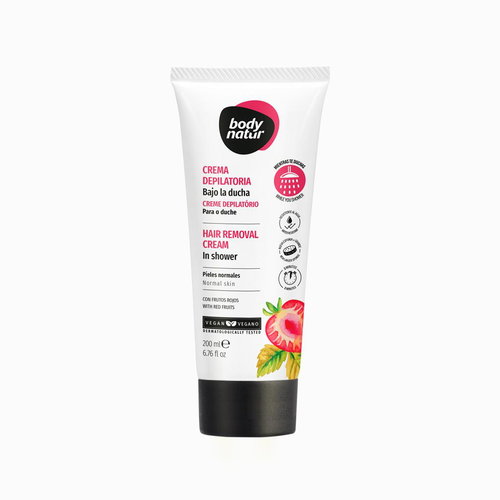 BODY NATUR Szőrtelenítő tusfürdő krém piros gyümölccsel 200 ml - Szőrtelenítő krém - Fő fotó