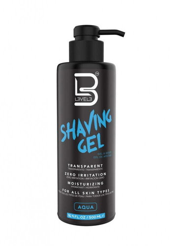 L3VEL3 Aqua Transparent Shaving Gel 500 ml - Shaving Gel - Main image