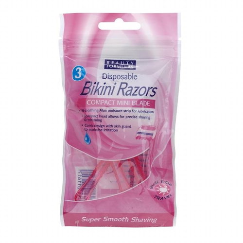 BEAUTY FORMULAS Disposable Bikini Razors 3 db - Eldobható borotva - Fő fotó
