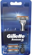 GILLETTE Sensor3 strojček 1 + 3 hlavice - Holiaci strojček