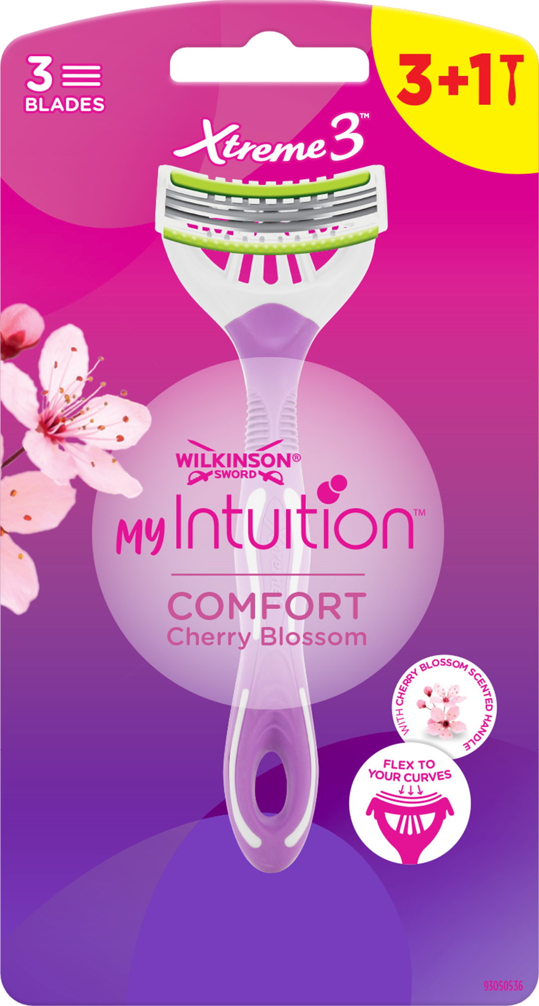 Women's shavers WILKINSON My Intuition Comfort Cherry Blossom 3+1 pcs