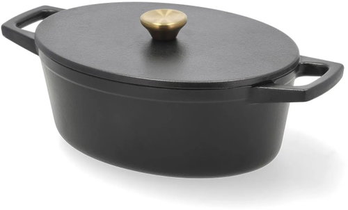 Holm Litinový kastrol oválný 3,8 l Černý - Casserole Pot - Main image