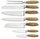 Set 7 Pcs Stainless Steel/Acacia Wood