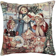 Home of Christmas Tapestry Christmas pillowcase with motif Toy Shop 45 × 45 cm - Pillowcase