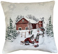 Home of Christmas Tapestry Christmas pillowcase with motif Winter holidays 45 × 45 cm - Pillowcase