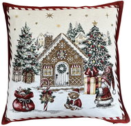 Home of Christmas Jacquard Christmas pillowcase with motif Gingerbread house 50 × 50 cm - Pillowcase