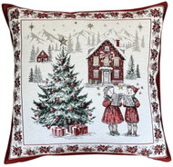 Home of Christmas Jacquard Christmas pillowcase with a motif Carolers 50 × 50 cm - Pillowcase