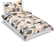 BELLATEX Linen flannel 12/381 brown semicircle 140 × 200, 70 × 90 - Bed Linen