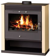 VICTORIA Rubin B, slonová kost, 6 kW, kouřovod 150 mm - Krbová kamna