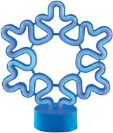 ACA Lighting Vločka, modrá barva, 3× AA - Vianočná dekorácia