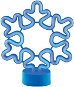 ACA Lighting Vločka, modrá barva, 3× AA - Vianočná dekorácia