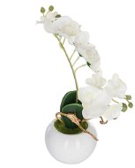 Atmosphera Biela umelá orchidea v kvetináči, 25 cm - Umelý kvet