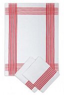 Svitap Kuchynská vafľová utierka 50 × 70 cm – biela s červeným pruhom - Utierka