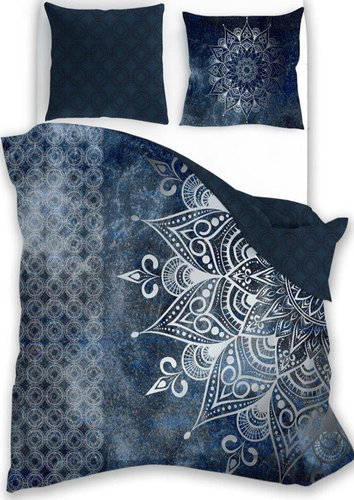 4sleep Povlečení satén 140 × 200 + 70 × 90 Mandala 001 granát - Bed Linen - Main image