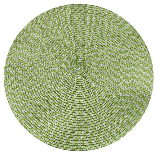 Jahu Round placemat 35 cm, green - Placemat - Main image