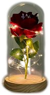 Medvídárek Svítící věčná růže ve skle, červená - Dekorativní osvětlení