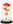 Bear Lighted eternal rose in glass, red-gold