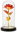 Bear Lighted eternal rose in glass, red-gold