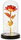 Bear Lighted eternal rose in glass, red-gold