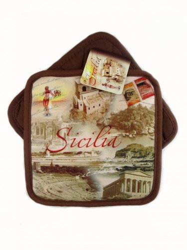 Kitchen Towel / Placemat - Sicilia brown - Oven Mitt - Main image