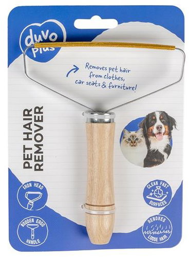 DUVO+ Clothes brush with ergonomic wooden handle 15,5 × 12,5 × 2,5 cm - Hair Remover - Main image